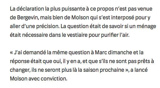 Quelles sont les POMMES POURRIES dont Molson a parlé..