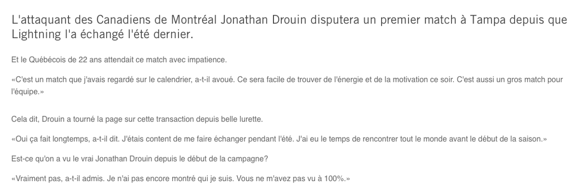Qui croit Jonathan Drouin...