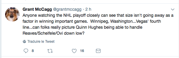 Quinn Hughes se ferait MANGER en finale...??????