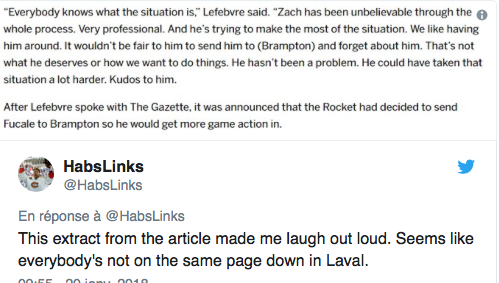 Qu'on arrête de PLEURER pour Zach Fucale...