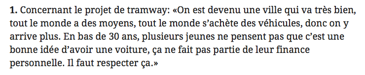 Regis Labeaume se permet de traiter le CH d'équipe JUNIOR...