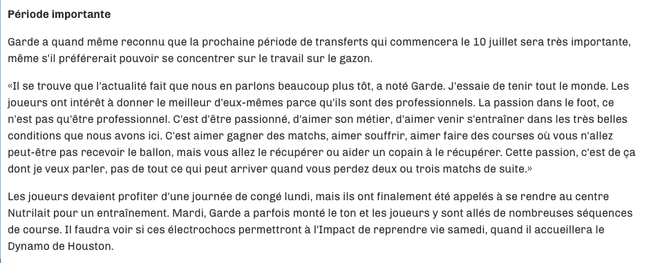 Rémi Garde n'a pas de classe...