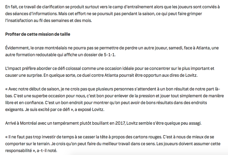 Rémi Garde...est comme Claude Julien..