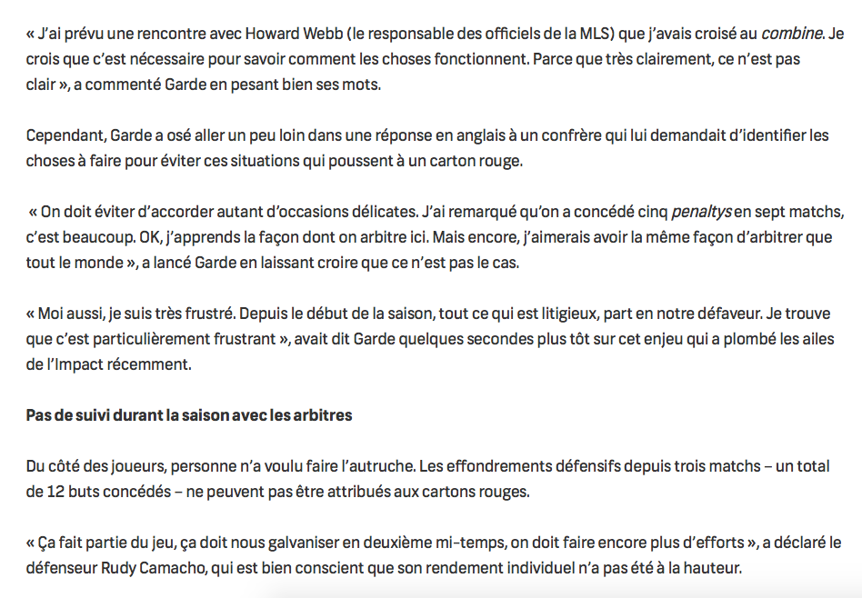 Rémi Garde...est comme Claude Julien..