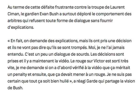 Rémi Garde...est comme Claude Julien..