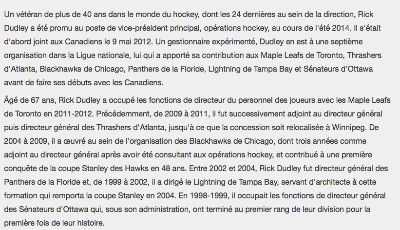 Rick Dudley est VICE-PRÉSIDENT...HAHA!!!