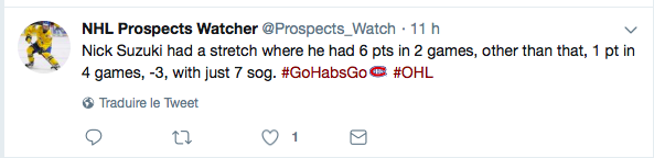 Rien ne va plus pour Nick Suzuki..