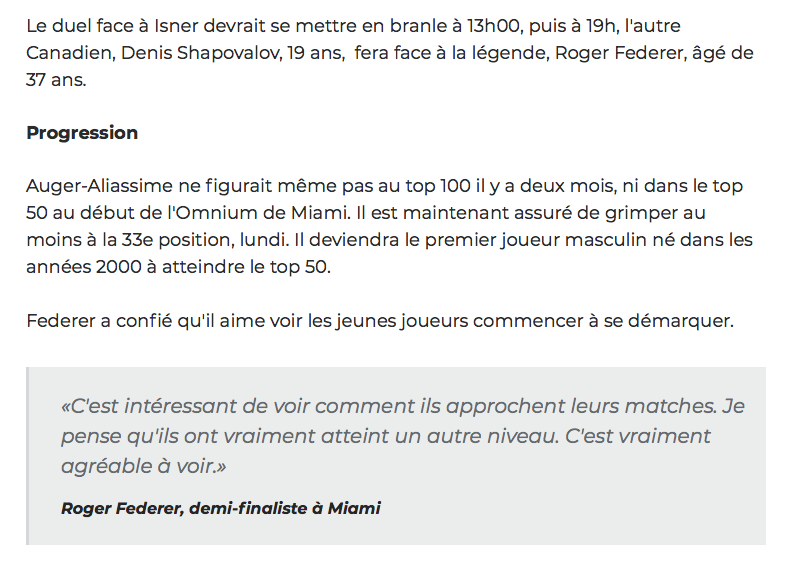 Roger Federer envoie des FLEURS à Félix Auger-Aliassime....