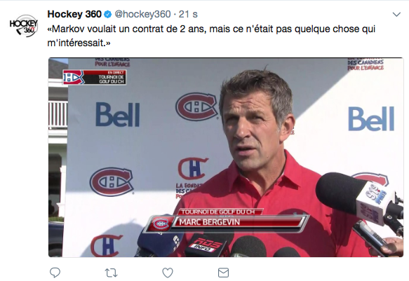 SAGA MARKOV: Marc Bergevin se CONTREDIT!!!!