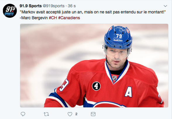 SAGA MARKOV: Marc Bergevin se CONTREDIT!!!!