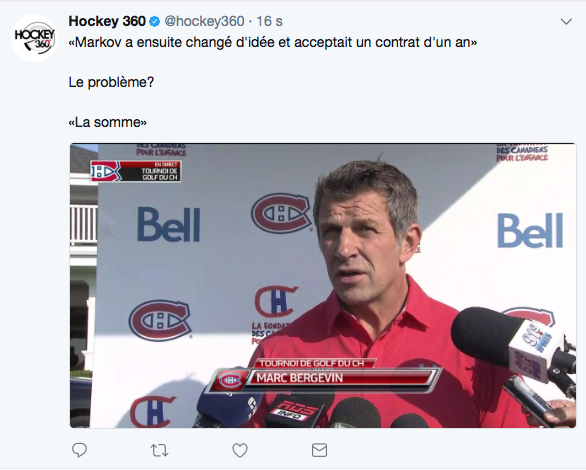 SAGA MARKOV: Marc Bergevin se CONTREDIT!!!!