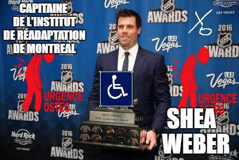 Sale JOURNÉE pour Shea Weber...