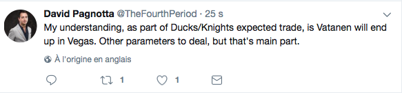 Sami Vatanen est un membre des Golden Knights de Vegas!!!! AYOYE!!!!!!!