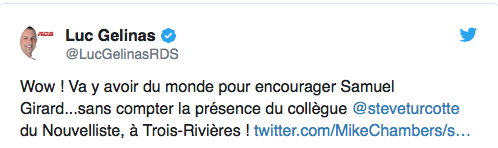 Samuel Girard a bel et bien PAYÉ de sa poche les 400 billets de tous ses amis et membres de sa famille...Y'EST PAS CHEAP LUI!!!!!