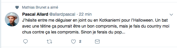 Se déguiser en JOINT ou en Jesperi Kotkaniemi...