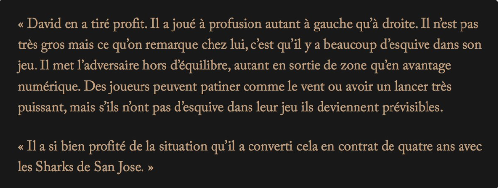 Selon le DG des Devils, la plus grande qualité de David Schlemko...