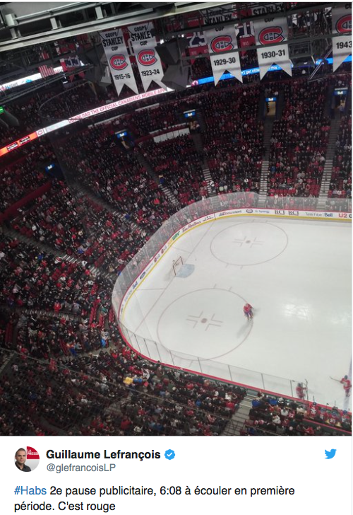 Selon les chiffres comptabilisés des personnes qui ont passé les tourniquets hier au Centre Bell...