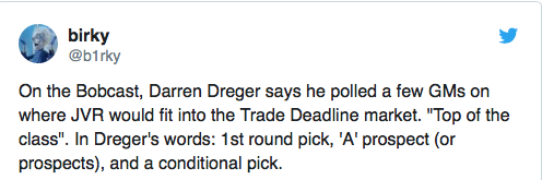Selon les GM qui ont parlé à Darren Dreger..