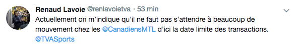 Selon Renaud Lavoie, Marc Bergevin...
