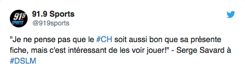 Serge Savard est jaloux du début de saison du CH...