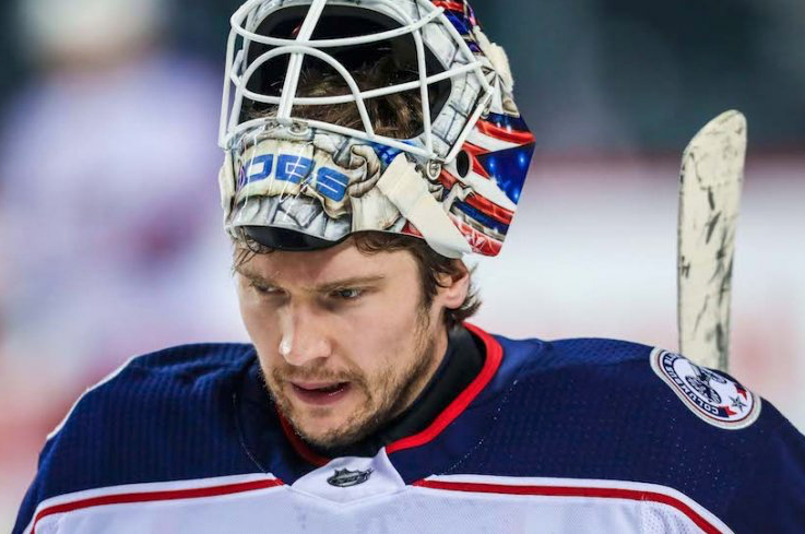 Sergei Bobrovsky, en a plein son casque...