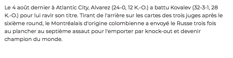 Sergei Kovalev a FRAPPÉ la FILLE dans la FACE...
