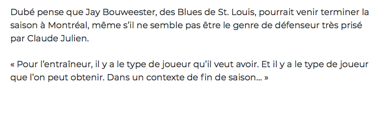 Shea Weber a besoin de ça Dany???