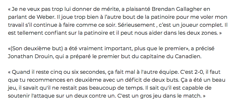 Shea Weber est plus HUMBLE que PK Subban...