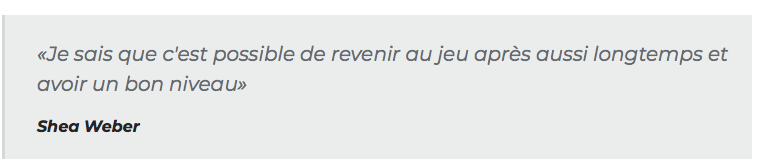 Shea Weber n'est pas STRESSÉ....