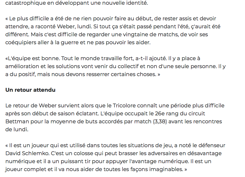 Shea Weber n'est pas STRESSÉ....