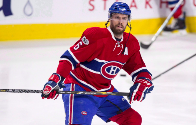 Shea Weber voulait juste être présenté en patins devant la foule du Centre Bell en délire...