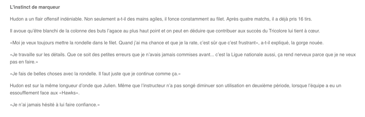 Si Alex Galchenyuk avait le COEUR de Charles Hudon..