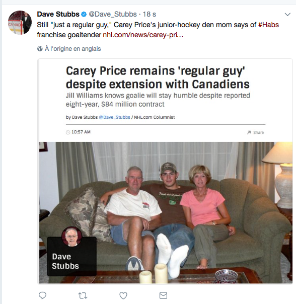  Si Carey Price est aussi HUMBLE..