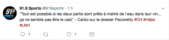 Si Claude Julien veut mettre PATCH de son bord..