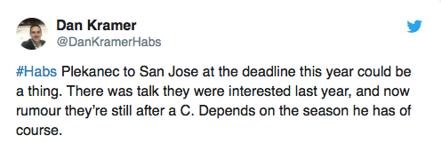 Si jamais Bergevin réussi à aller chercher un autre choix de 2e pour Plekanec...