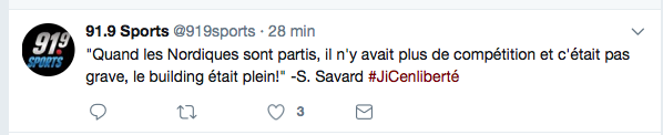  Si le CH est rentré dans la MÉDIOCRITÉ..