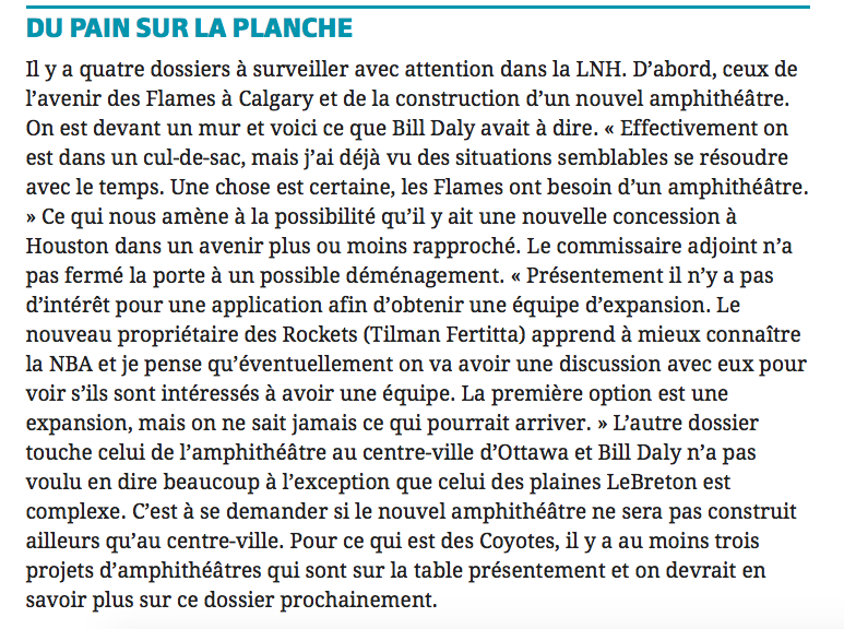 Si les Flames déménagent...