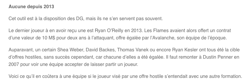  Si L'OFFRE HOSTILE vient dans la tête de Marc Bergevin...