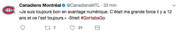  Si Mark Streit fait son FRAIS comme ça..