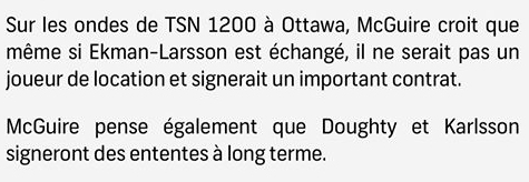  Si Oliver Ekman-Larsson débarque à Montréal..