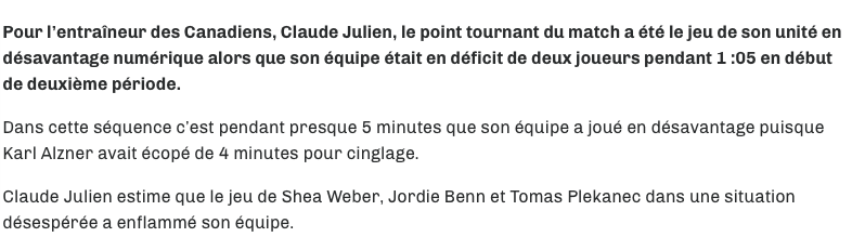 Si on lui donne le choix..Claude Julien choisit Andrew Shaw avant Samuel Girard et Alex DeBrincat...