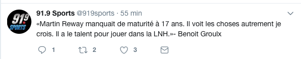 Si seulement Martin Reway avait pu avoir...