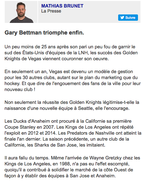Si t'es un fan des Nordiques...