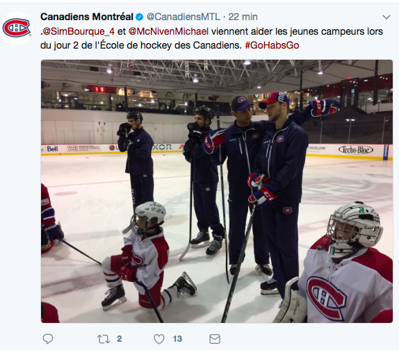 Simon Bourque et Michael McNiven font déjà du BÉNÉVOLAT...