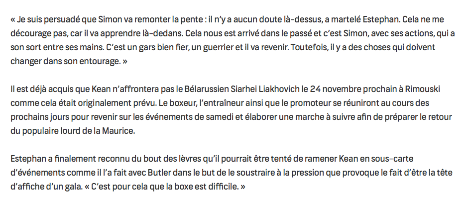 Simon Kean..Le GALCHENYUK de la BOXE?