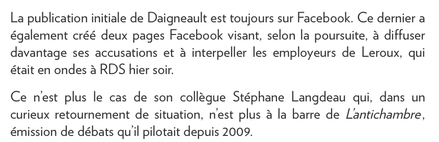 Stéphane Langdeau ne voulait même pas protéger son chum Stéphane Leroux..