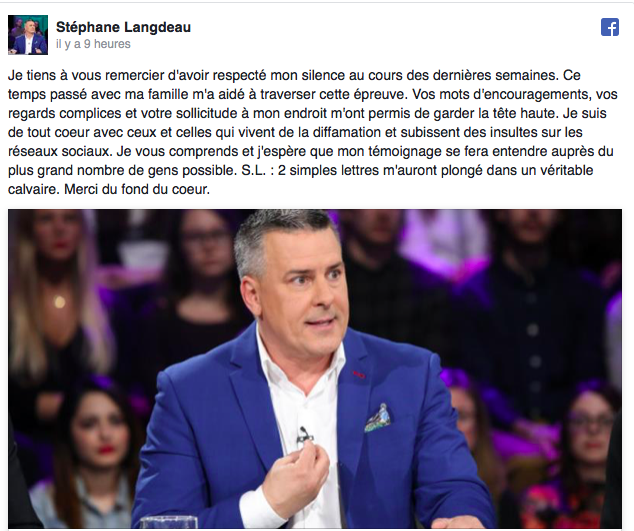 Stéphane Langdeau peut bien nous dire qu'il n'a AUCUN REGRET...