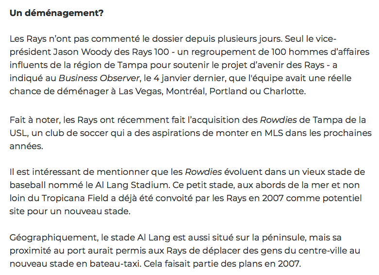 TAMPA BAY va aller de l'avant...