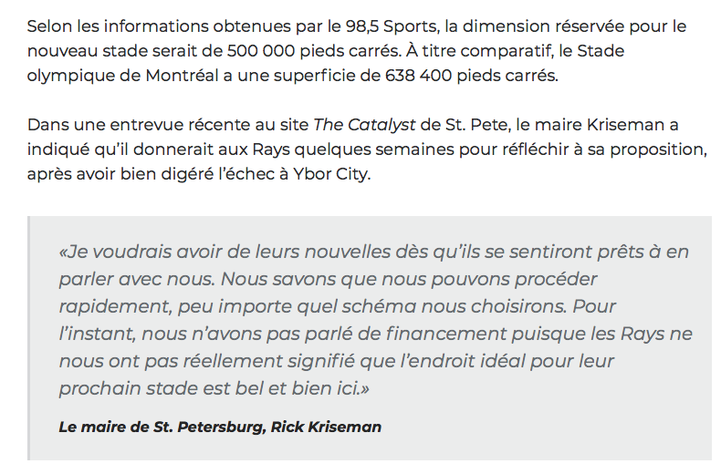 TAMPA BAY va aller de l'avant...