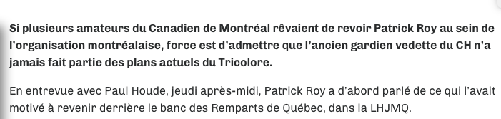 Tant et aussi longtemps que L'EGO de Marc Bergevin sera assis dans le SIÈGE du BOSS...